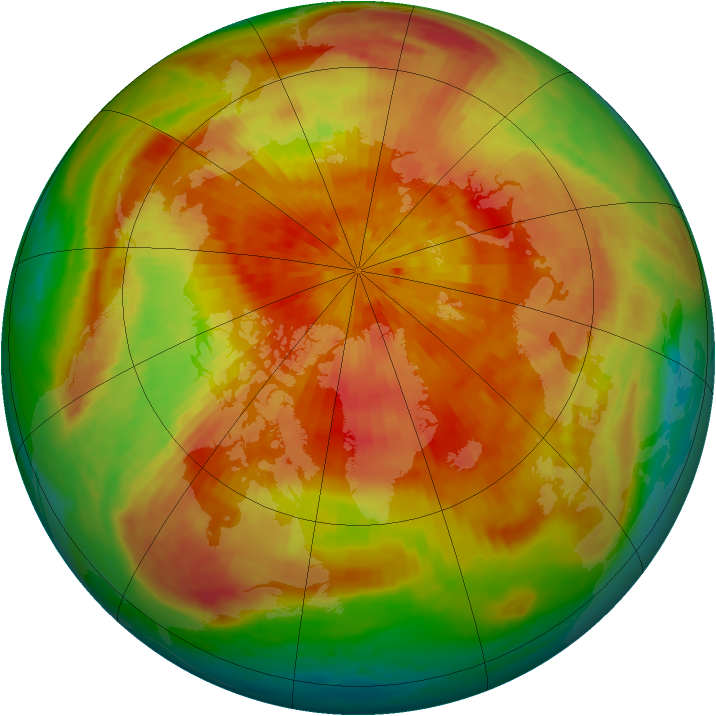 Arctic ozone map for 26 March 2001